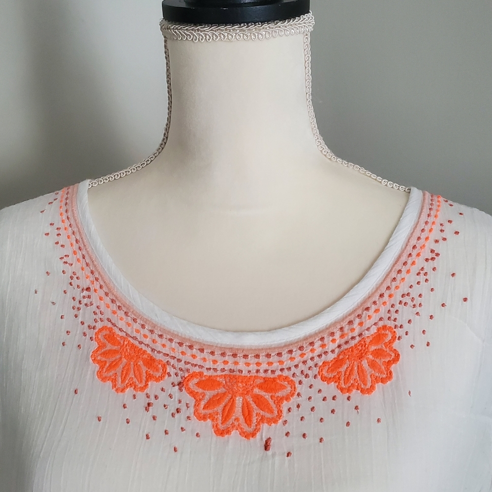 AERIE Cotton embroidered blouse